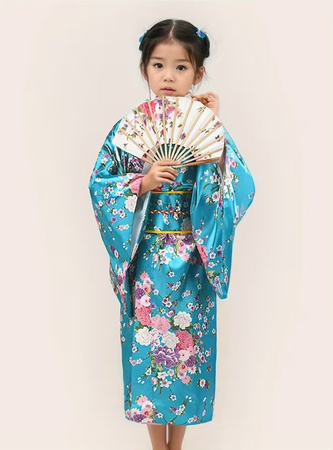 STRÓJ DZIECIĘCY KIMONO NIEBIESKIE 