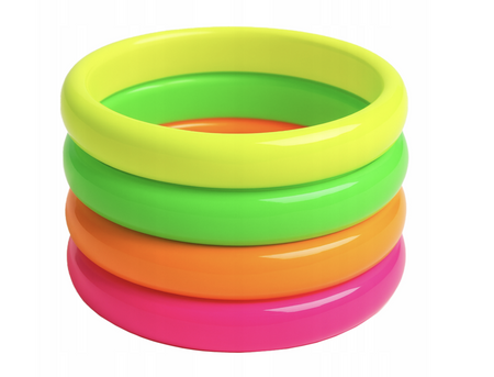 ZESTAW 4 KOLOROWE BRANSOLETKI DISCO