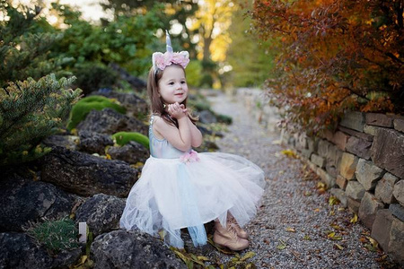 ZESTAW JEDNOROŻEC BIAŁY TUTU+OPASKA