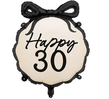 BALON FOLIOWY PASTYLKA HAPPY 30 47.5 X 45 CM GLAMOUR