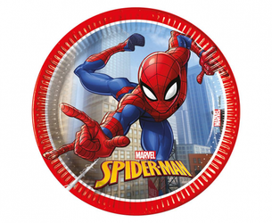 TALERZYKI PAPIEROWE SPIDERMAN CRIME FIGHTER 20 cm 8 szt.