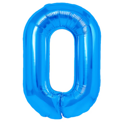 BALON FOLIOWY CYFRA 0 CIEMNONIEBIESKI 100 CM