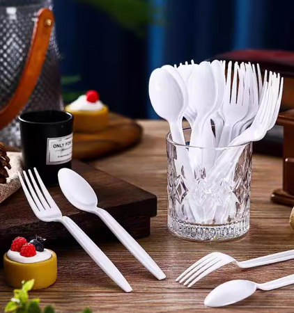 WIDELCE PLASTIKOWE WIELORAZOWE BIAŁE 10 SZT