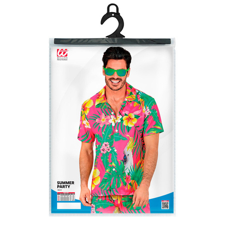 KOSZULA MĘSKA HAWAJE RÓŻOWA