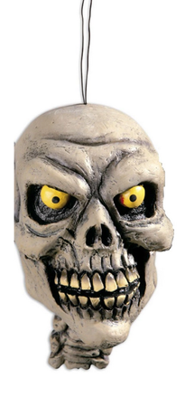 CZASZKA GUMOWA 15CM ŻÓŁTE OCZY