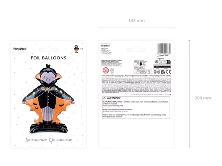 BALON FOLIOWY STOJĄCY DRACULA