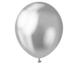 BALONY LATEKSOWE SREBRNE METALIK