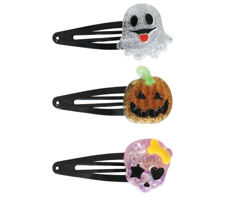ZESTAW 3 HALLOWEENOWYCH SPINEK DO WŁOSÓW