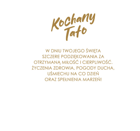 KARTKA OKOLICZNOŚCIOWA 13 X 20,5 CM DZIEŃ OJCA