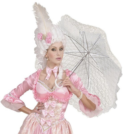 PARASOLKA KORONKOWA BIAŁA 83 CM