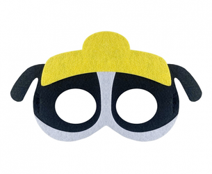 Maska filcowa Psia Brygada - Szef budowy, 18x11 cm