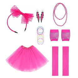 ZESTAW DAMSKI LATA 80 RÓŻOWY