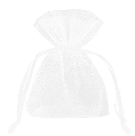 WORECZKI Z ORGANZY BIAŁE 10 SZT. 7 X 9 CM