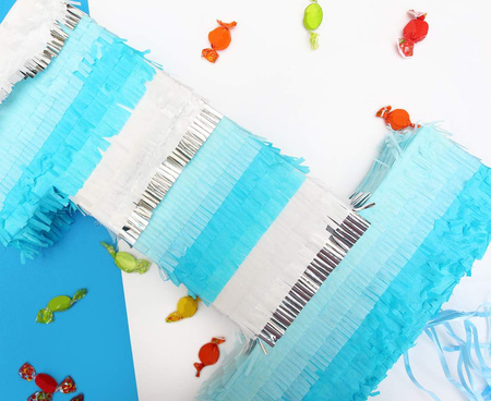 Piniata Jedynka cyfra 1 niebieska 50 x 35 x 7.5 cm urodziny