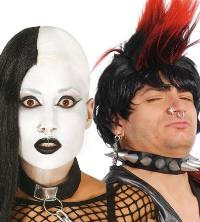 KOLCZYKI PUNK SREBRNE 8 SZT.