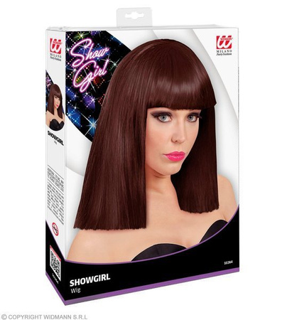 PERUKA SHOWGIRL BRĄZOWA