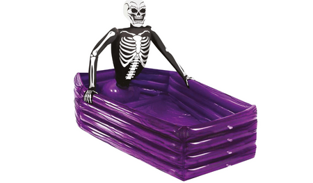 DMUCHANA CHŁODZIARKA SZKIELET W TRUMNIE 100 X 35 CM