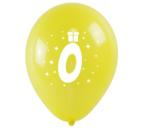 BALONY LATEKSOWE URODZINOWE 0 CYFRA 3 SZT 28 CM 