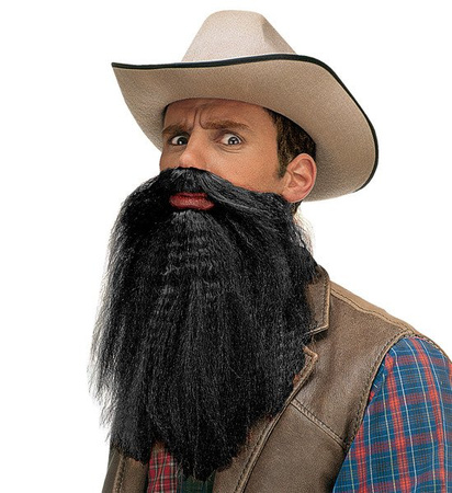 BRODA Z WĄSAMI I USTAMI CIEMNY BRĄZ