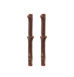 ŚWIECE BRĄZOWE GAŁĘZIE 2 SZT. 25 CM