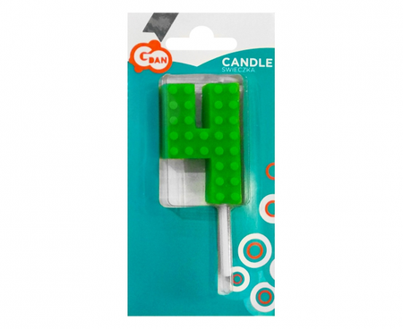 ŚWIECZKA URODZINOWA KLOCKI CYFRA 4