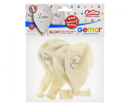 BALONY LATEKSOWE MĄŻ I ŻONA 4 szt