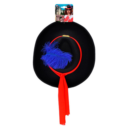 KAPELUSZ MUSZKIETERA CZARNY 