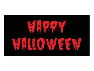 PLAKAT CZARNY KRWAWE HALLOWEEN 70 X 33 CM