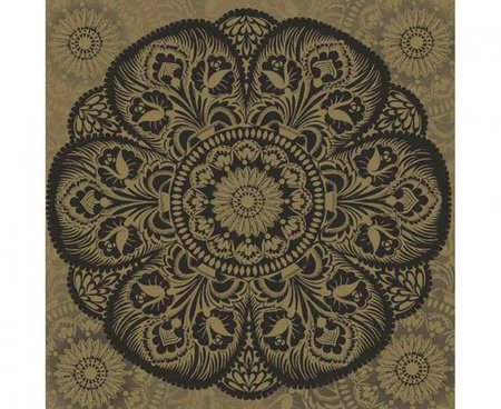 SERWETKI PAPIEROWE CZARNE KWIATY 33 X 33 CM 20 SZT.