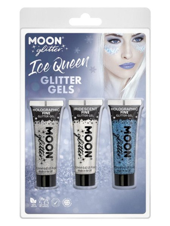 Żel brokatowy, Królowa Lodu Make up, 3 sztuki