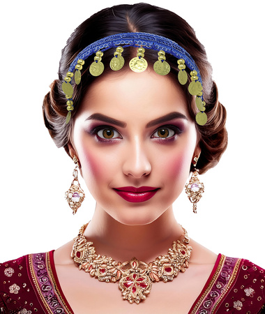 OPASKA CYGANKI NIEBIESKO-ZŁOTA