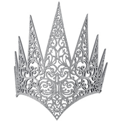 KORONA BROKATOWA SREBRNA