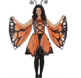 STRÓJ DAMSKI MOTYL POMARAŃCZOWY