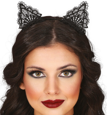 HAFTOWANA OPASKA CZARNA KOTEK