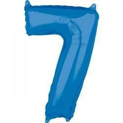 BALON FOLIOWY CYFRA 7 NIEBIESKI 66 CM