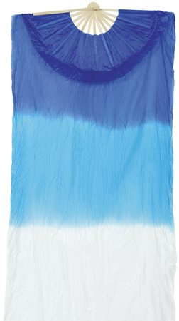 WACHLARZ MATERIAŁOWY BIAŁO-NIEBIESKI