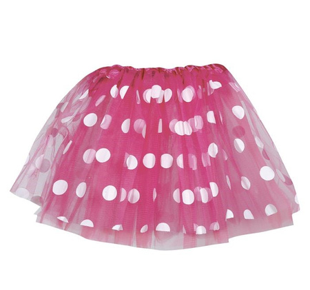 SPÓDNICZKA DZIECIĘCA TUTU RÓŻOWA W GROSZKI