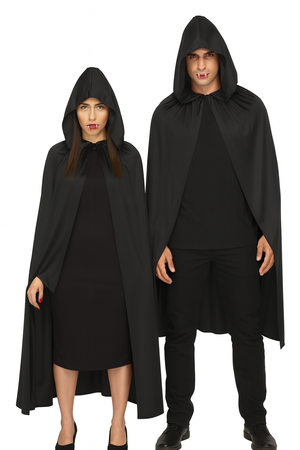 ZESTAW WAMPIRA CZARNA PELERYNA+KŁY