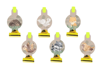 GWIZDKI TRĄBKI URODZINOWE LEŚNE ZWIERZĄTKA 6 SZT.