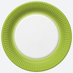 TALERZYKI PAPIEROWE ZIELONE 23 CM