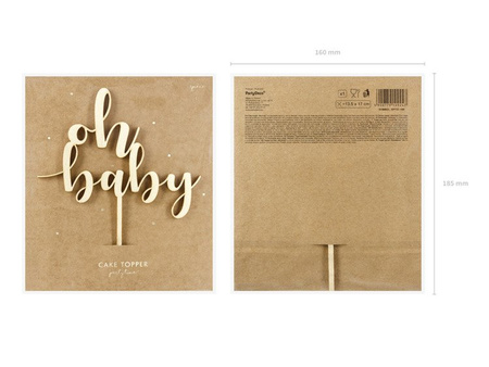 TOPPER DREWNIANY OH BABY 17 CM