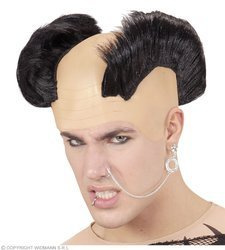 PERUKA PODWÓJNY IROKEZ Z LATEKSOWĄ SKÓRĄ