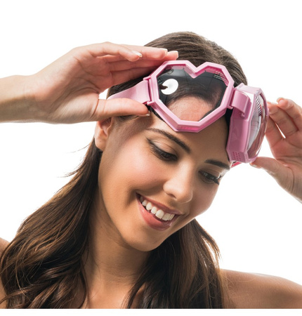 OKULARY SERCA RÓŻOWE GOOGLE