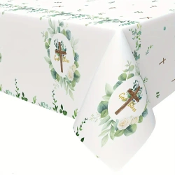 OBRUS PLASTIKOWY KOMUNIJNY IHS 137 X 274 CM