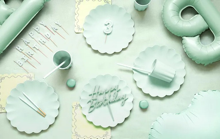 KUBECZKI PLASTIKOWE FALBANKA 220 ML ZIELONY 4 SZT