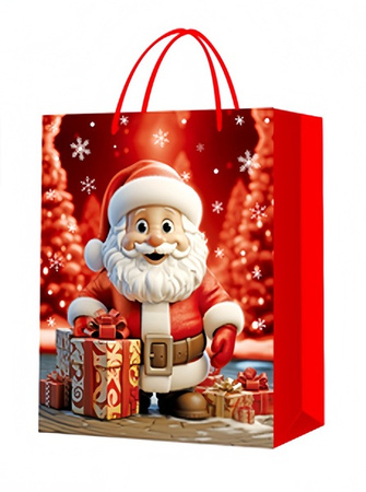 TOBRA PREZENTOWA MIKOŁAJ Z PREZENTAMI 26 X 32 X 10 CM 