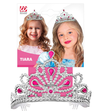 TIARA KSIĘŻNICZKI SREBRNA Z KAMIENIAMI