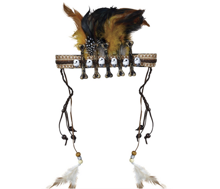 TIARA VOODOO Z PIÓRAMI