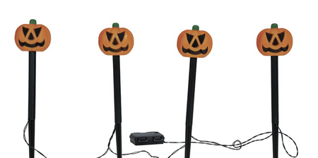 4 DYNIE LATARNIE Z OŚWIETLENIEM DO OGRODU 33 CM