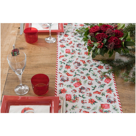 BIEŻNIK ŚWIĄTECZNY SANTA CLAUS 28 X 250 CM